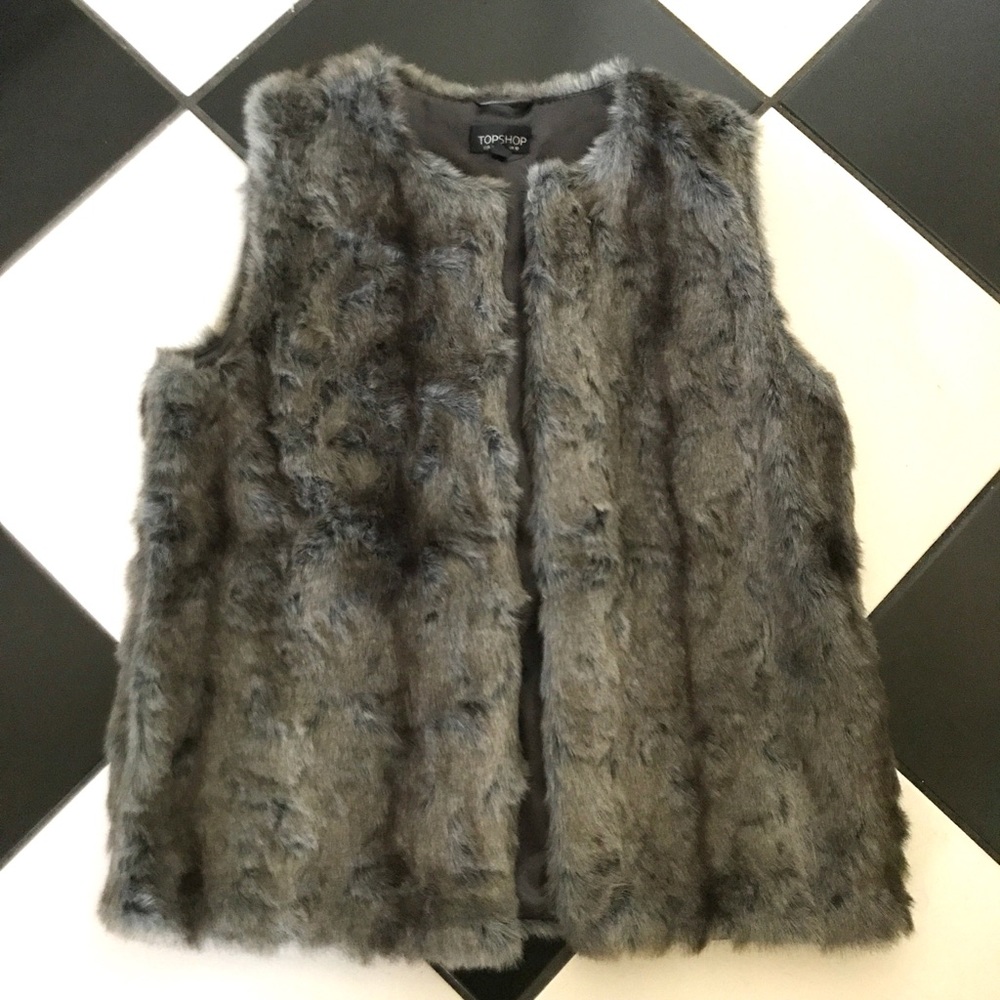 Topshop Faux Fur Vest
